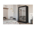 Schiebetürenschrank 120 cm mit Spiegel, Kleiderschrank 2-türig, Farbvarianten, MARTEN SZ3 Schiebetürenschrank 120 cm mit Spiegel, Kleiderschrank 2-türig, Farbvarianten, MARTEN SZ3
