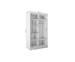 Schiebetürenschrank 120 cm mit Spiegel, Kleiderschrank 2-türig, Farbvarianten, MARTEN SZ3 Schiebetürenschrank 120 cm mit Spiegel, Kleiderschrank 2-türig, Farbvarianten, MARTEN SZ3