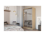 Schiebetürenschrank 120 cm mit Spiegel, Kleiderschrank 2-türig, Farbvarianten, MARTEN SZ4