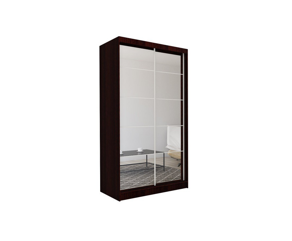 Schiebetürenschrank 150 cm mit Spiegel, Kleiderschrank 2-türig, Farbvarianten, MARTEN SZ4 Schiebetürenschrank 150 cm mit Spiegel, Kleiderschrank 2-türig, Farbvarianten, MARTEN SZ4
