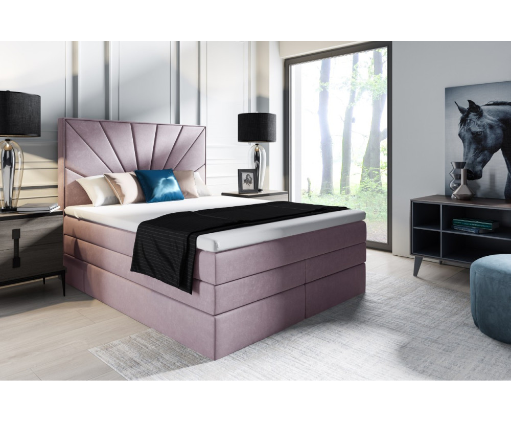 Boxspringbett, Ehebett mit Bettkasten 140, 160, 180, 200x200 cm, MAGNUS 18B