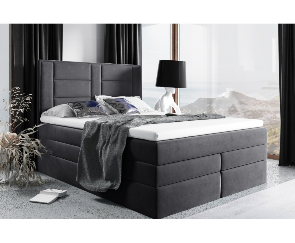 Boxspringbett, Ehebett mit Bettkasten 140, 160, 180, 200x200 cm, MAGNUS 21B