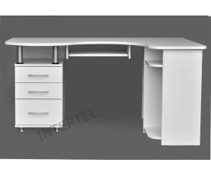 Schreibtisch weiß, Bürotisch, Arbeitstisch groß, links oder rechts, MAKSYM