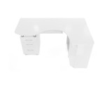 Schreibtisch weiß, Bürotisch, Arbeitstisch groß, links oder rechts, MAKSYM