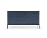 Dreitürige Kommode mit Schubladen marineblau, ARON MKSZ154 Dreitürige Kommode mit Schubladen marineblau, ARON MKSZ154
