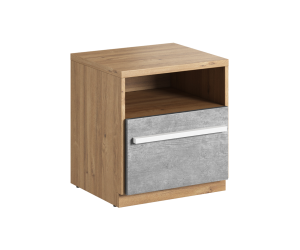 PLANO PN-09 Nachttisch mit Schublade und offenem Fach