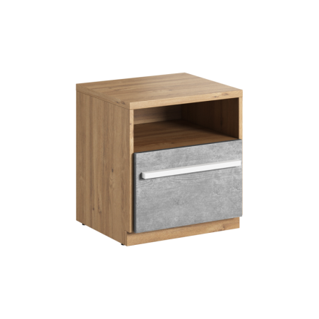 Nachttisch mit Schublade und offenem Fach, PLANO PN-09