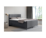 Boxspringbett 140x200 cm, Ehebett, Hotelbett, mit Kopfteil, Fußteil und Bettkasten, ANTONINA 2M 