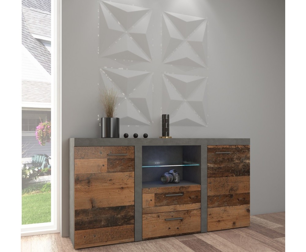 Zweitürige Kommode mit Schubladen, Old Style / Matera, ROMBO