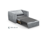 Großer Sessel ausziehbar / 1-Sitzer-Sofa 80 cm mit Schlaffunktion, FERRO 36