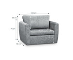 Großer Sessel ausziehbar / 1-Sitzer-Sofa 80 cm mit Schlaffunktion, FERRO 36