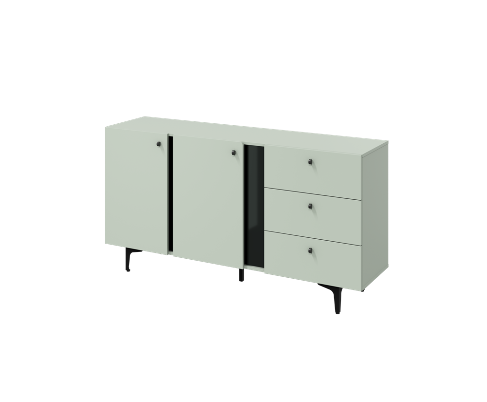 Kommode 2-türig mit 3 Schubladen, vielseitig einsetzbar, 2 Farbvarianten, COLOURS CS-02