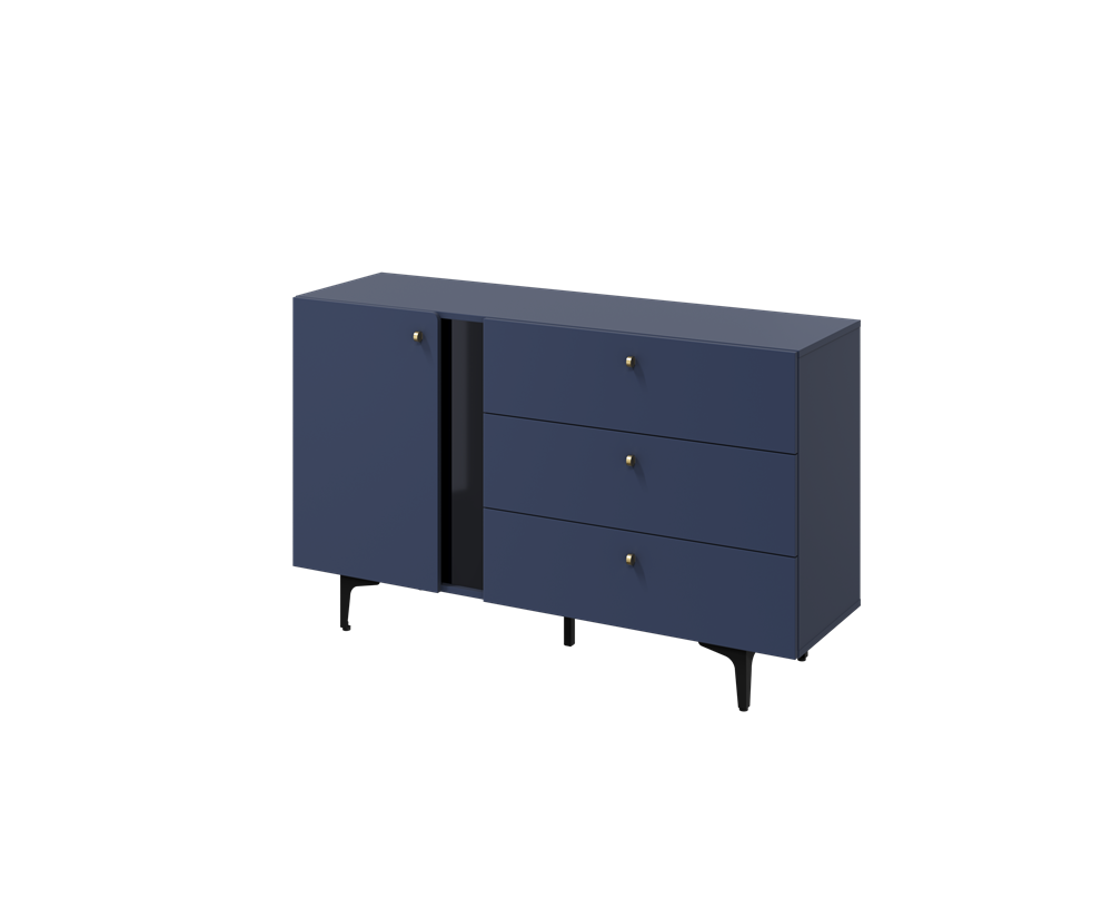 Kommode 1-türig, mit 3 Schubladen, vielseitig einsetzbar, 2 Farbvarianten, COLOURS CS-04