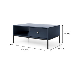 Beistelltisch 68x103, Couchtisch, Kaffetisch, sandbeige ARON ML104