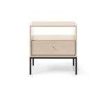 Nachttisch, Nachtschrank, Nachtkommode, sandbeige, ARON MS54