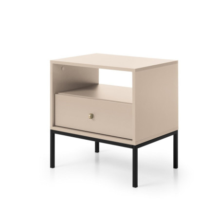 Nachttisch, Nachtschrank, Nachtkommode, sandbeige, ARON MS54