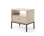 Nachttisch, Nachtschrank, Nachtkommode, sandbeige, ARON MS54