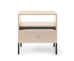 Nachttisch, Nachtschrank, Nachtkommode, sandbeige, ARON MS54