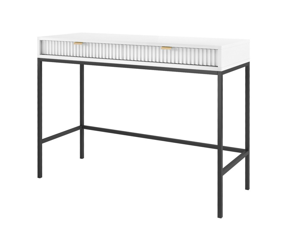 Schminktisch mit Schubladen, Frisiertisch, Schreibtisch weiß, SIENA T104