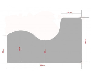 Schreibtisch, Bürotisch, Arbeitstisch groß, links oder rechts, Nußbaum, MAKSYM