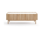 TV Schrank für Wohnzimmer, im skandinavischen Stil, Breite 144 cm, Marmordekor, Eiche Riviera, NIKO