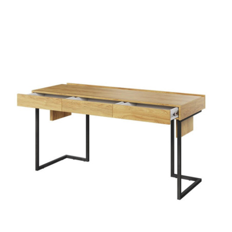 Schreibtisch, Bürotisch, Arbeitstisch mit Aufsatz und LED Beleuchtung 150, TEEN FLEX