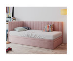 Jugendbett 80x200 cm mit Bettkasten ohne Matratze, Polsterbett INTARO A44