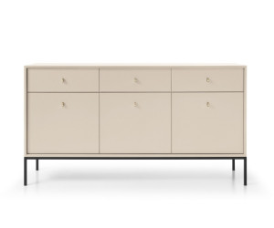 Kommode 3-türig 3 Schubladen sandbeige, ARON MKSZ154