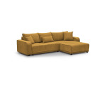 Modernes Ecksofa mit Schlaffunktion und Bettkasten, Cord, FERRO 43L