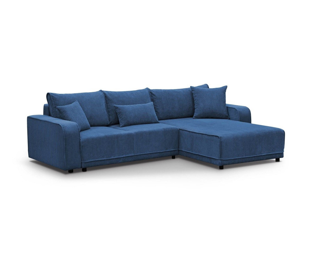 Modernes Ecksofa mit Schlaffunktion und Bettkasten, Cord, FERRO 43L