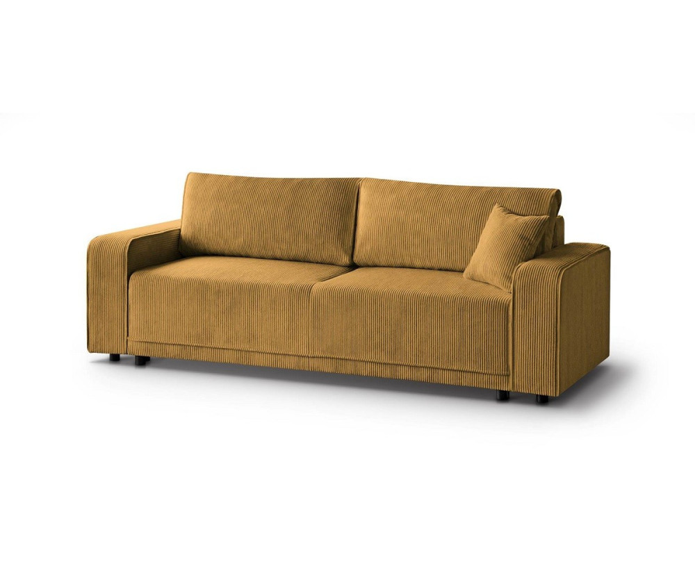 Schlafcouch, 3-Sitzer-Sofa ausziehbar, aus Cord, FERRO 44