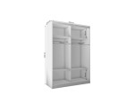 Schiebetürenschrank 150 cm mit abgerundetem Spiegel, Kleiderschrank 2-türig, Farbvarianten, MARTEN SZ7 Schiebetürenschrank 150 cm mit abgerundetem Spiegel, Kleiderschrank 2-türig, Farbvarianten, MARTEN SZ7