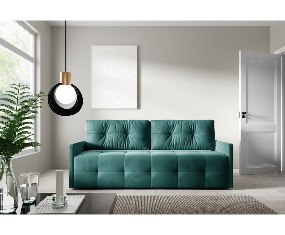 Schlafcouch, 2-Sitzer-Sofa mit Schlaffunktion und Bettkasten, TRIVIO K1