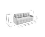 Schlafcouch, 2-Sitzer-Sofa mit Schlaffunktion und Bettkasten, TRIVIO K1