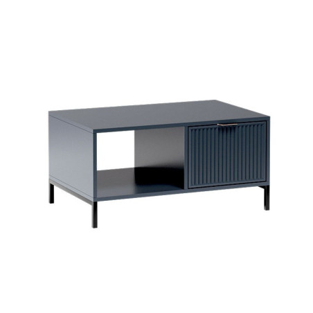 Couchtisch mit Schublade, Metallbeine, Indigo, MAISON 06