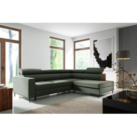 TRIVIO N6 Ecksofa mit Schlaffunktion und Bettkasten, einstellbare Kopfteile