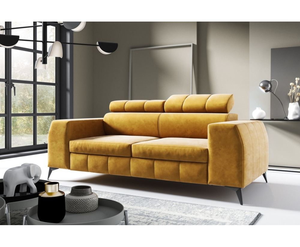 Modernes 2-Sitzer-Sofa ohne Schlaffunktion, verstellbare Kopfteile, TRIVIO K8