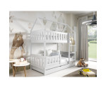 Hochbett 80x160 cm mit Schublade, HAUSBETT, Etagenbett, Holzbett, 3 Farben versandbereit, FELIX