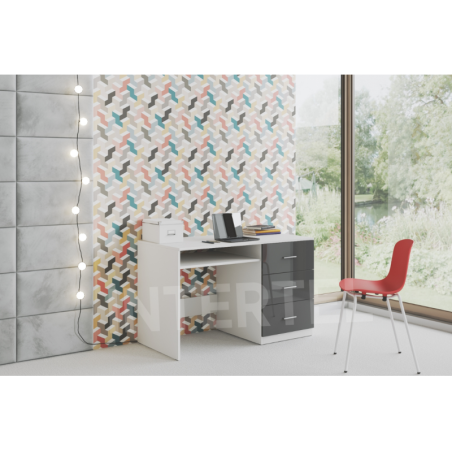 MAJA Schreibtisch 120 Jugendschreibtisch mit Schubladen, ohne Aufsatz, Farbvarianten glänzend