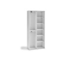 Schrank 90 cm  weiß mit Spiegel an einer Schiebetür, Kleiderschrank, Garderobenschrank MARIETTA