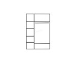Schrank 120 cm, 3-türig, Kinderschrank, Kleiderschrank in Hochglanz, MAJA 3