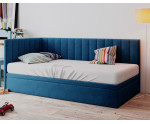 Jugendbett 80x200 cm mit Bettkasten ohne Matratze, Polsterbett INTARO A44