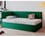 Jugendbett 80x200 cm mit Bettkasten ohne Matratze, Polsterbett INTARO A44