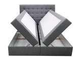 Boxspringbett 140x200 cm für Dachschräge mit Bettkasten und Hotelkomfort, Kontinentalbett MAGNUS 6A
