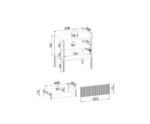 Nachttisch mit Front 3D LED-Schublade mit Lamellen schwarz/Wotan-Eiche, EVITA S54
