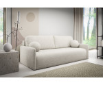 Schlafcouch mit Schlaffunktion und Bettkasten, 3-Sitzer-Sofa, Rückenkissen, TRIVIO K12