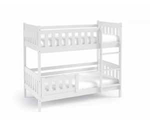 Hochbett FILIP, Etagenbett 80x160 cm, Holzbett mit Leiter, OHNE Schublade, 3 Farben: weiß, grau, Kiefer