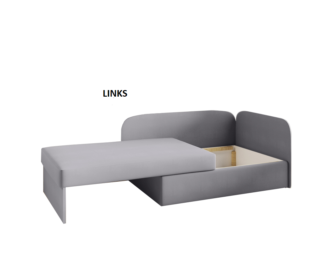 Kindersofa ausziehbar, Kinderbett - Muster mit Fußball, LILO