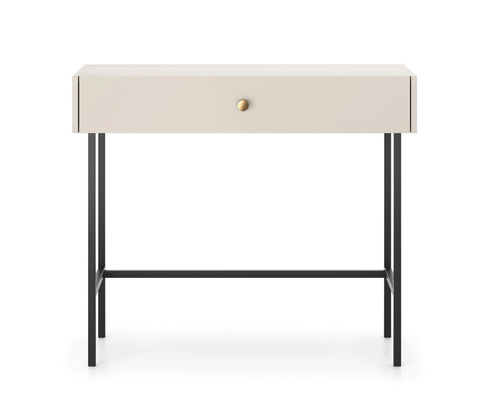 Schminktisch mit Schublade im Loft-Stil, beige, EMI Schminktisch mit Schublade im Loft-Stil, beige, EMI