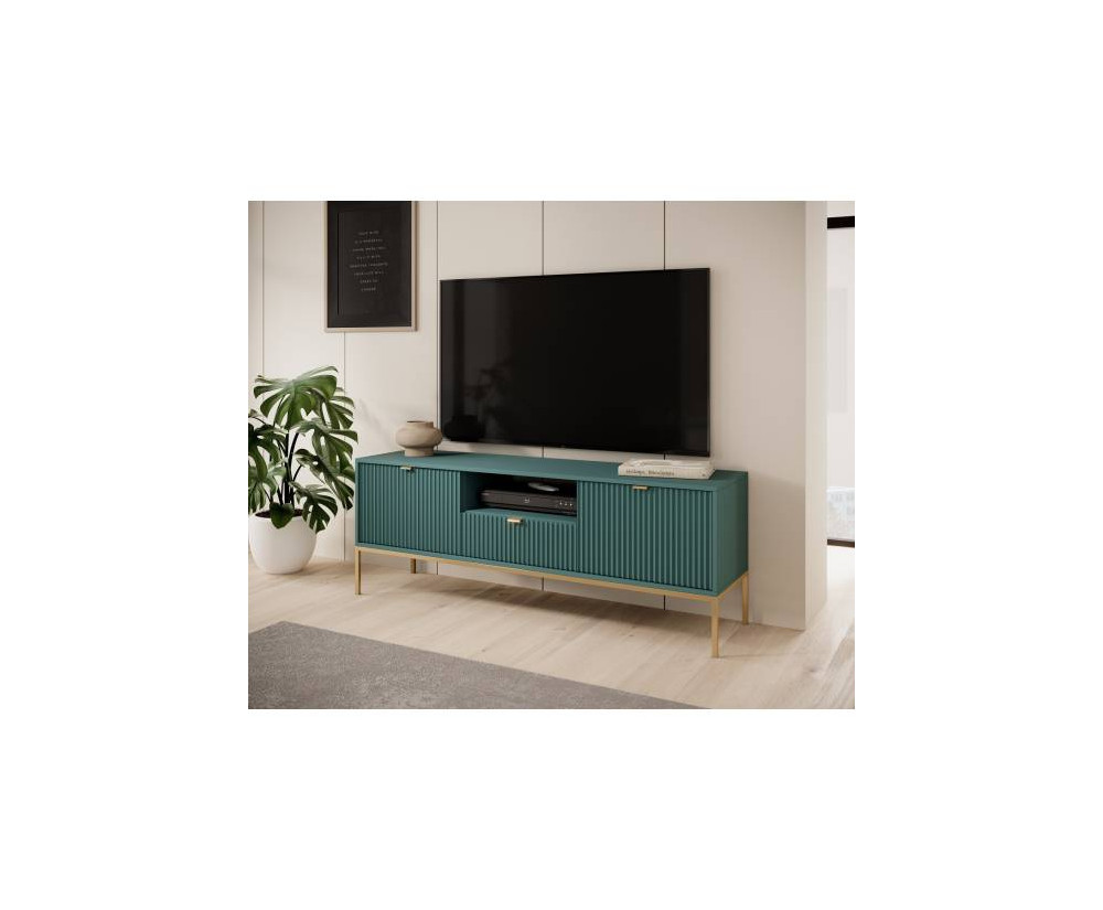 TV Lowboard mit geriffelten Türen, TV-Schrank, Farbton Labrador, SIENA RTV154 TV Lowboard mit geriffelten Türen, TV-Schrank, Farbton Labrador, SIENA RTV154